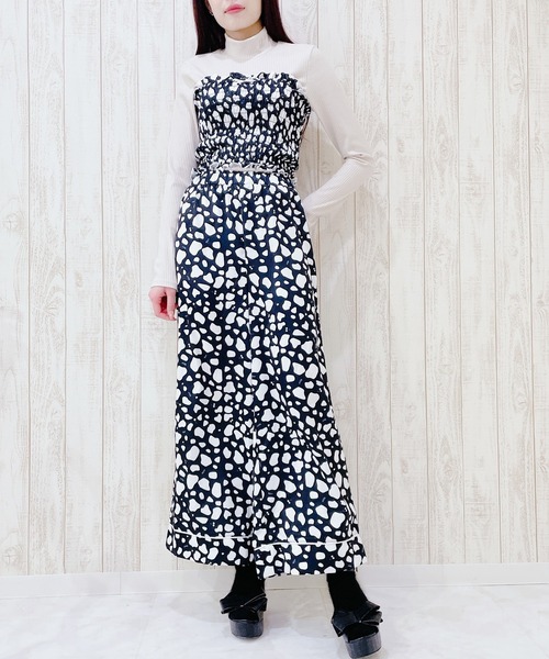 lilLilly（リルリリー）の「パイピングロングパンツ（ルームウェア/パジャマ・レディース・ピンク/ブルー/ホワイト系その他/ブラック系その他・FREE）」の9枚目の写真