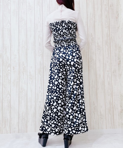 lilLilly（リルリリー）の「パイピングロングパンツ（ルームウェア/パジャマ・レディース・ピンク/ブルー/ホワイト系その他/ブラック系その他・FREE）」の8枚目の写真