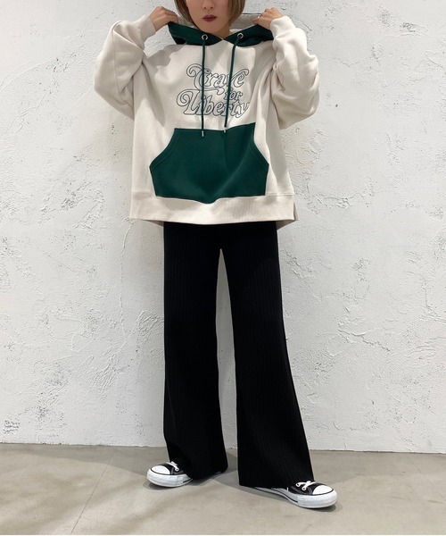 apres jour mignon(アプレジュールミニョン)の「リブニットパンツ【ZOZOTOWN限定アイテム】(その他パンツ・レディース・杢グレー/ダークブラウン/ブラック/ライトベージュ・SMALL/X-LARGE/MEDIUM)」の8枚目の写真