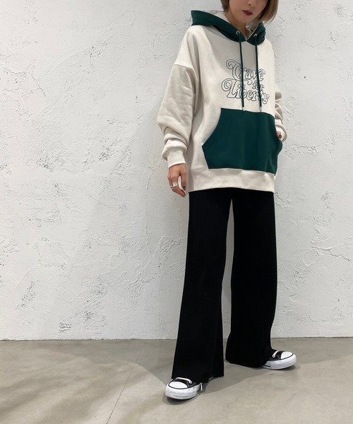 apres jour mignon(アプレジュールミニョン)の「リブニットパンツ【ZOZOTOWN限定アイテム】(その他パンツ・レディース・杢グレー/ダークブラウン/ブラック/ライトベージュ・SMALL/X-LARGE/MEDIUM)」の9枚目の写真