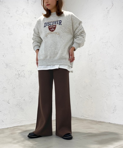 apres jour mignon(アプレジュールミニョン)の「リブニットパンツ【ZOZOTOWN限定アイテム】(その他パンツ・レディース・杢グレー/ダークブラウン/ブラック/ライトベージュ・SMALL/X-LARGE/MEDIUM)」の21枚目の写真