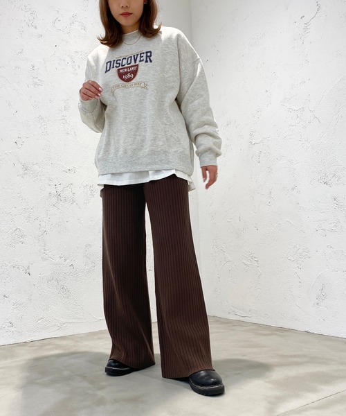 apres jour mignon(アプレジュールミニョン)の「リブニットパンツ【ZOZOTOWN限定アイテム】(その他パンツ・レディース・杢グレー/ダークブラウン/ブラック/ライトベージュ・SMALL/X-LARGE/MEDIUM)」の22枚目の写真