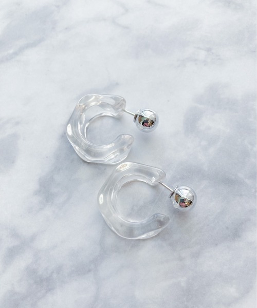 yu-ka（ユーカ）の「YU-KA : クリアデザインピアス（ピアス（両耳用）・レディース・シルバー/ブルー/クリア・FREE）」の12枚目の写真