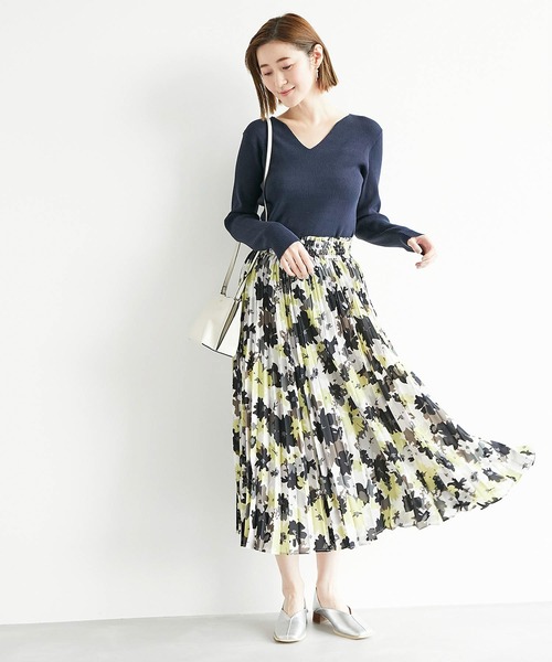 【制菌加工】スリットネックニットプルオーバー