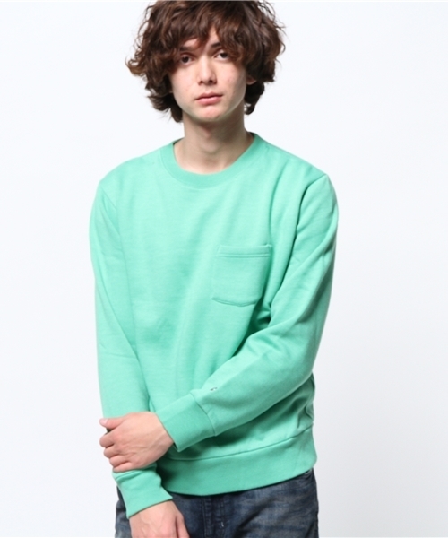 OUTLET（アウトレット）の「【Ciaopanic】RUSSELL 別注T/C裏毛ポケ付キプルオーバー（スウェット・メンズ・ブルー/チャコールグレー/グリーン/グレー/レッド・LARGE/MEDIUM）」の4枚目の写真