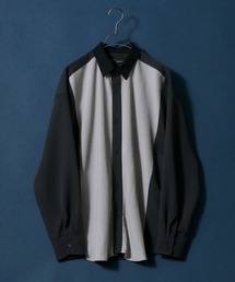 ANPAS | Natural Stretch Pleated Switching Shirt/プリーツ切り替えシャツ(シャツ/ブラウス)