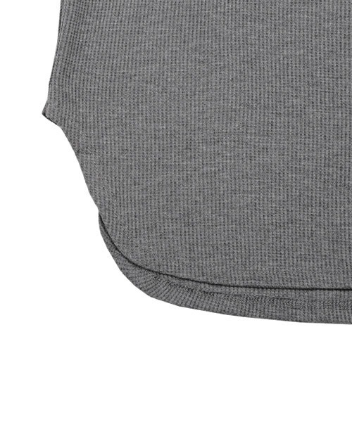 LUXSTYLE(ラグスタイル)の「ワッフルクルーネックロンT(Tシャツ/カットソー・メンズ・ブラック/杢グレー/ホワイト・M/L)」の16枚目の写真