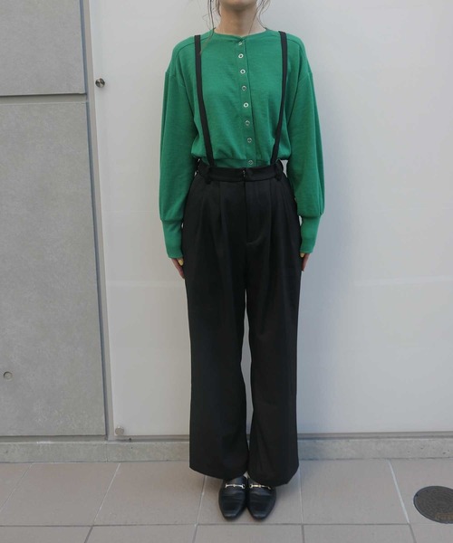 CORNERS(コーナーズ)の「サスペンダー付きスラックスパンツ(スラックス・レディース・ブラック・M)」の7枚目の写真