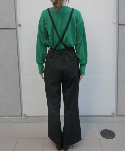 CORNERS(コーナーズ)の「サスペンダー付きスラックスパンツ(スラックス・レディース・ブラック・M)」の9枚目の写真