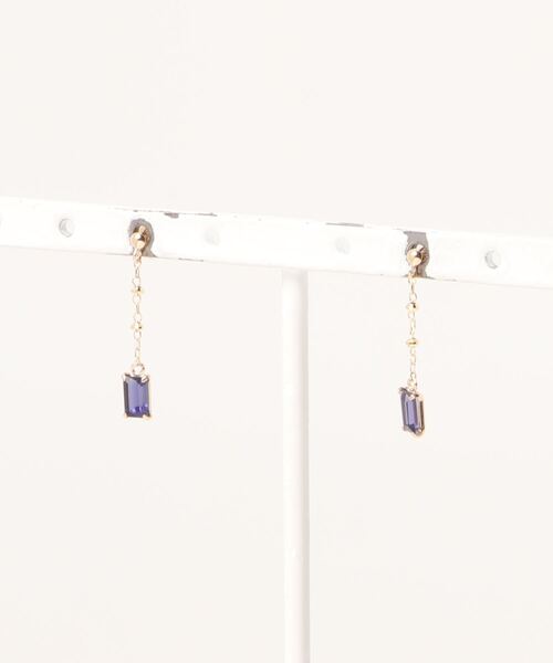 anqanq.（アンクアンク）の「【anqanq.】 K10 olivia ピアス（ピアス（両耳用）・レディース・グリーン/パープル・ONE SIZE）」の7枚目の写真