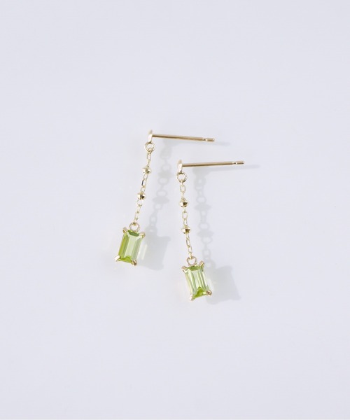 anqanq.（アンクアンク）の「【anqanq.】 K10 olivia ピアス（ピアス（両耳用）・レディース・グリーン/パープル・ONE SIZE）」の5枚目の写真