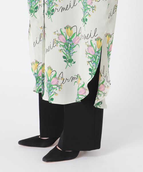 セール】ロゴフラワープリントシャツワンピース◇（ワンピース