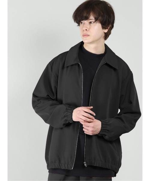 semantic design（セマンティックデザイン）の「【ストレッチ】セマンティックデザイン ステンカラーシャツアウター(セットアップ可能)（セットアップ・メンズ・グリーン/ブラック/ワインレッド・MEDIUM/LARGE）」の2枚目の写真