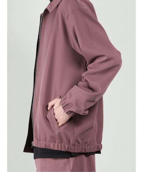 semantic design（セマンティックデザイン）の「【ストレッチ】セマンティックデザイン ステンカラーシャツアウター(セットアップ可能)（セットアップ・メンズ・グリーン/ブラック/ワインレッド・MEDIUM/LARGE）」の17枚目の写真