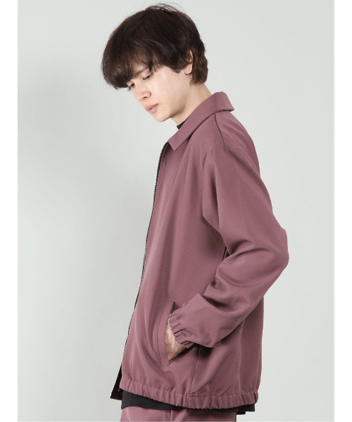 semantic design（セマンティックデザイン）の「【ストレッチ】セマンティックデザイン ステンカラーシャツアウター(セットアップ可能)（セットアップ・メンズ・グリーン/ブラック/ワインレッド・MEDIUM/LARGE）」の18枚目の写真