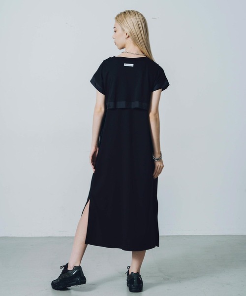 SILAS(サイラス)の「SIDE RIBBON DRESS サイラスサイドリボンワンピース(ワンピース・レディース・ライトグレー/ブラック・ONE SIZE)」の9枚目の写真