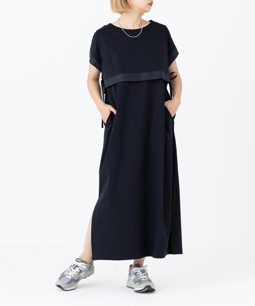 SILAS(サイラス)の「SIDE RIBBON DRESS サイラスサイドリボンワンピース(ワンピース・レディース・ライトグレー/ブラック・ONE SIZE)」の4枚目の写真