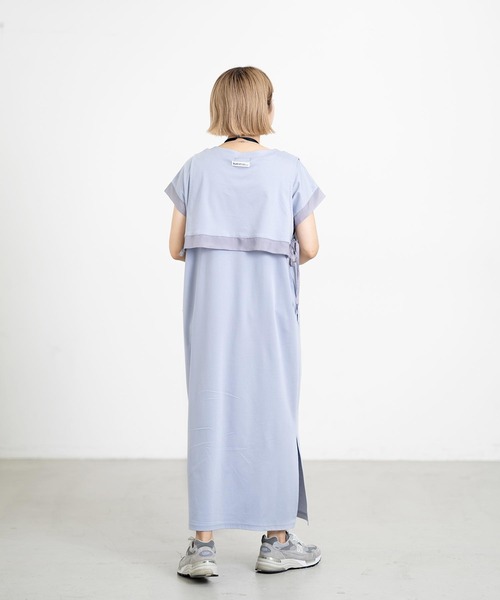 SILAS(サイラス)の「SIDE RIBBON DRESS サイラスサイドリボンワンピース(ワンピース・レディース・ライトグレー/ブラック・ONE SIZE)」の21枚目の写真