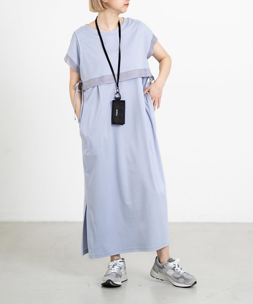 SILAS(サイラス)の「SIDE RIBBON DRESS サイラスサイドリボンワンピース(ワンピース・レディース・ライトグレー/ブラック・ONE SIZE)」の20枚目の写真