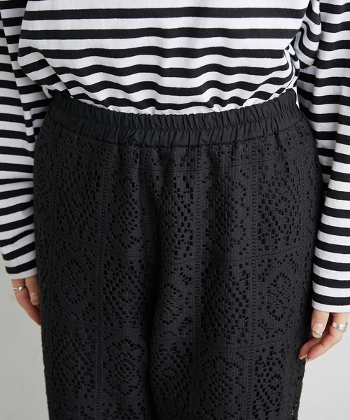 PUAL CE CIN（ピュアルセシン）の「四角柄レースパンツ（その他パンツ・レディース・ホワイト/ブラック・FREE）」の12枚目の写真