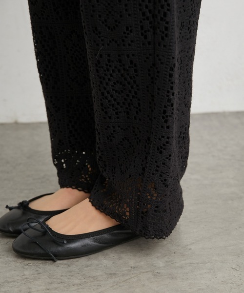 PUAL CE CIN（ピュアルセシン）の「四角柄レースパンツ（その他パンツ・レディース・ホワイト/ブラック・FREE）」の13枚目の写真