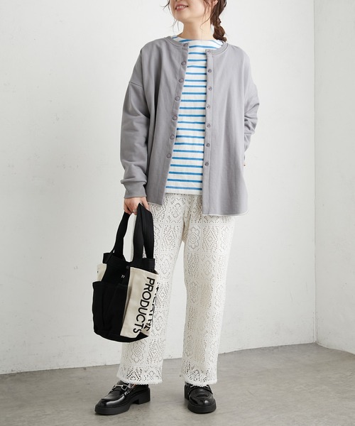 PUAL CE CIN（ピュアルセシン）の「四角柄レースパンツ（その他パンツ・レディース・ホワイト/ブラック・FREE）」の6枚目の写真