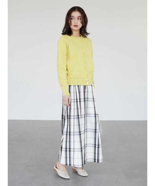 Green　Parks（グリーンパークス）の「コンパクトクルーネックカーディガン（カーディガン/ボレロ・レディース・グリーン/ブルー/オフホワイト/ブラック/イエロー・FREE）」の6枚目の写真