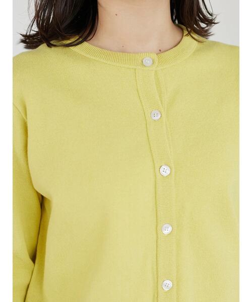 Green　Parks（グリーンパークス）の「コンパクトクルーネックカーディガン（カーディガン/ボレロ・レディース・グリーン/ブルー/オフホワイト/ブラック/イエロー・FREE）」の20枚目の写真