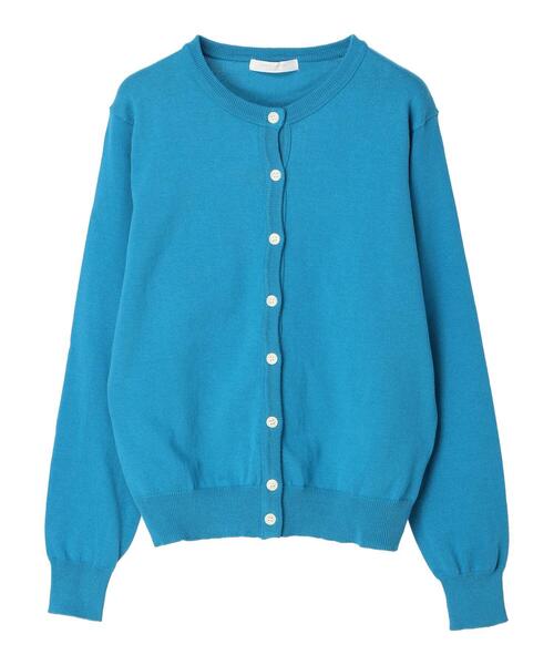 Green　Parks（グリーンパークス）の「コンパクトクルーネックカーディガン（カーディガン/ボレロ・レディース・グリーン/ブルー/オフホワイト/ブラック/イエロー・FREE）」の8枚目の写真