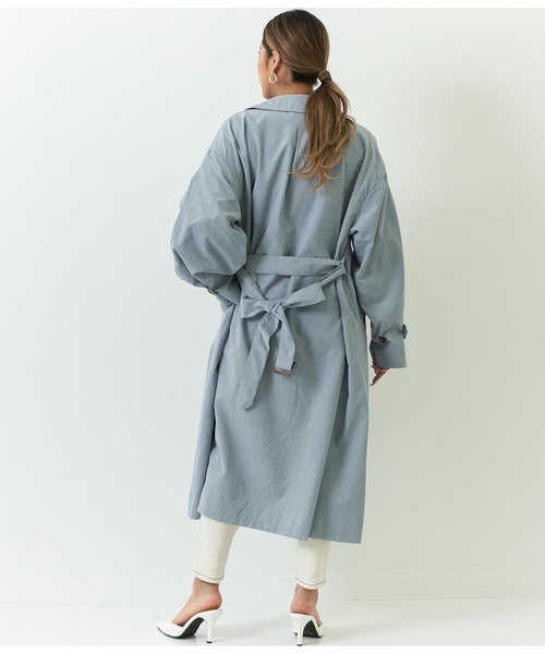 ANAP（アナップ）の「ボリュームスリーブタックトレンチコート（トレンチコート・レディース・カーキ/ブルー/アイボリー・FREE）」の7枚目の写真
