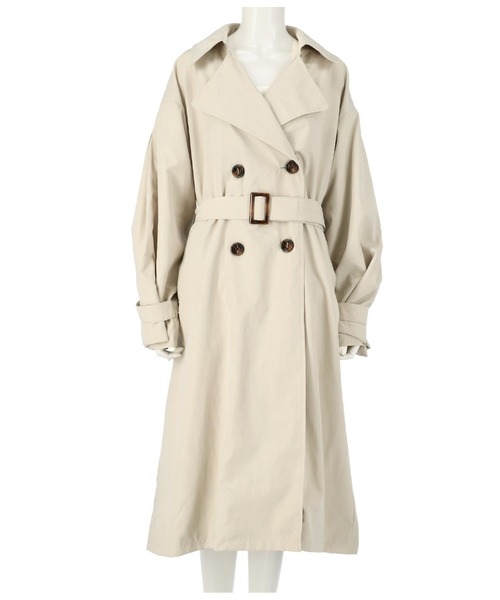 ANAP（アナップ）の「ボリュームスリーブタックトレンチコート（トレンチコート・レディース・カーキ/ブルー/アイボリー・FREE）」の8枚目の写真