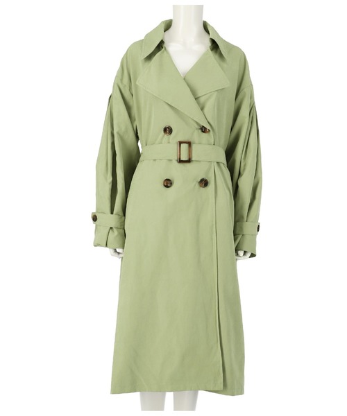 ANAP（アナップ）の「ボリュームスリーブタックトレンチコート（トレンチコート・レディース・カーキ/ブルー/アイボリー・FREE）」の9枚目の写真