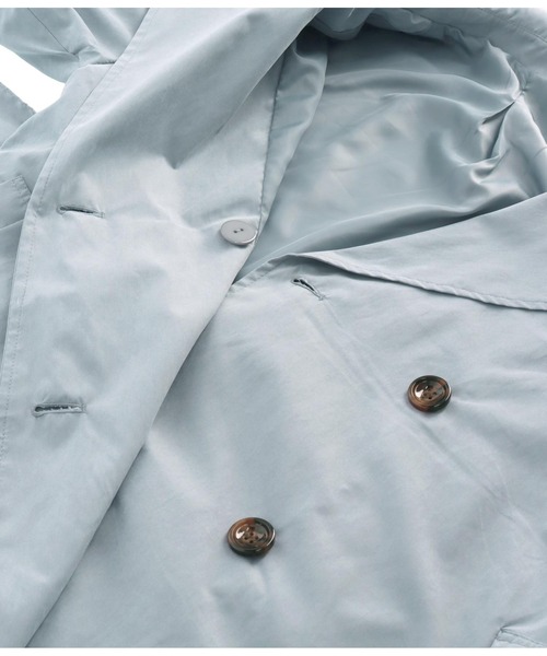 ANAP（アナップ）の「ボリュームスリーブタックトレンチコート（トレンチコート・レディース・カーキ/ブルー/アイボリー・FREE）」の12枚目の写真