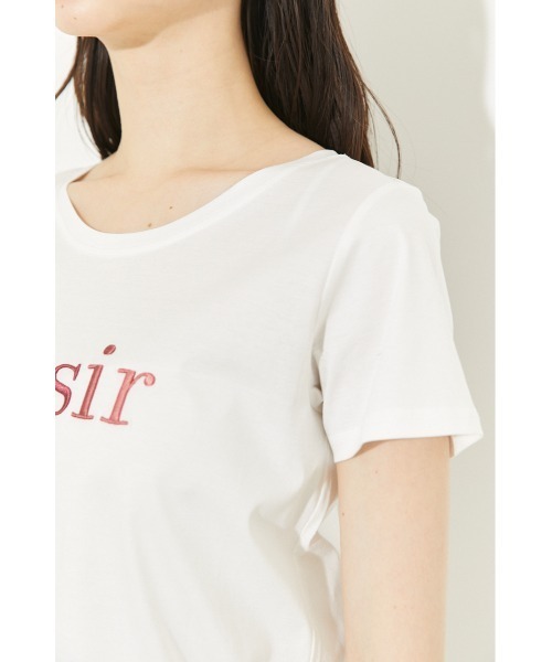 rienda（リエンダ）の「Desir Tシャツ（Tシャツ/カットソー・レディース・パープル/ライトブルー/ブラック/スモークピンク/ホワイト/グリーン・FREE）」の12枚目の写真