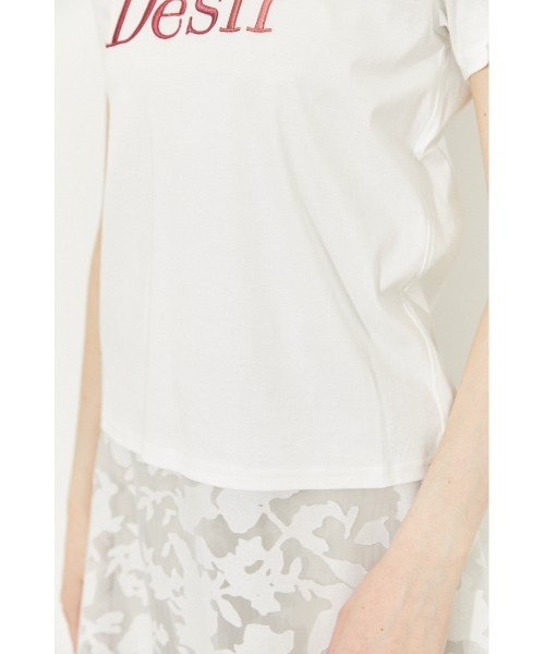 rienda（リエンダ）の「Desir Tシャツ（Tシャツ/カットソー・レディース・パープル/ライトブルー/ブラック/スモークピンク/ホワイト/グリーン・FREE）」の14枚目の写真