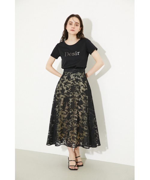 rienda（リエンダ）の「Desir Tシャツ（Tシャツ/カットソー・レディース・パープル/ライトブルー/ブラック/スモークピンク/ホワイト/グリーン・FREE）」の16枚目の写真