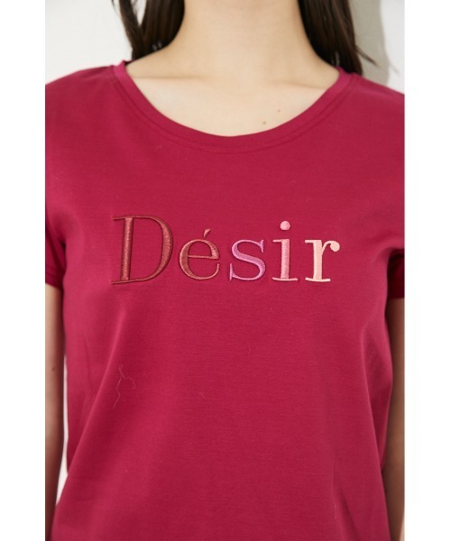 rienda（リエンダ）の「Desir Tシャツ（Tシャツ/カットソー・レディース・パープル/ライトブルー/ブラック/スモークピンク/ホワイト/グリーン・FREE）」の22枚目の写真