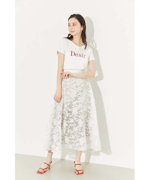 rienda（リエンダ）の「Desir Tシャツ（Tシャツ/カットソー・レディース・パープル/ライトブルー/ブラック/スモークピンク/ホワイト/グリーン・FREE）」の15枚目の写真