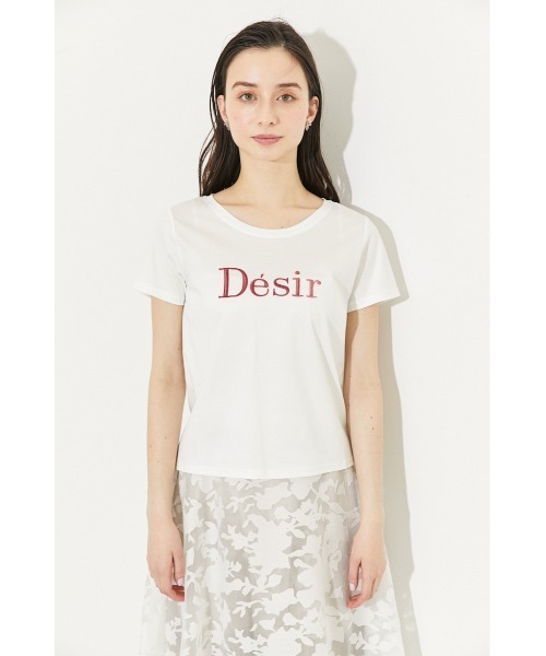 rienda（リエンダ）の「Desir Tシャツ（Tシャツ/カットソー・レディース・パープル/ライトブルー/ブラック/スモークピンク/ホワイト/グリーン・FREE）」の8枚目の写真