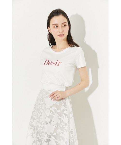 rienda（リエンダ）の「Desir Tシャツ（Tシャツ/カットソー・レディース・パープル/ライトブルー/ブラック/スモークピンク/ホワイト/グリーン・FREE）」の7枚目の写真