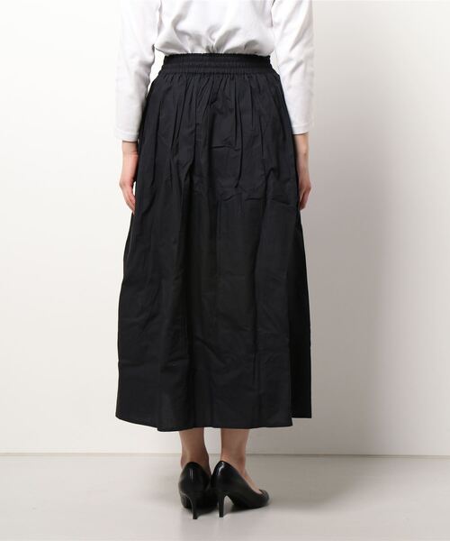 Wordtrobe（ワードトローブ）の「【wordtrobe】ポプリン たっぷりギャザーの 楽ちん ふんわりスカート（スカート・レディース・ブラック/ブラウン/マスタード/アーミー/ピンク系その他・FREE）」の8枚目の写真