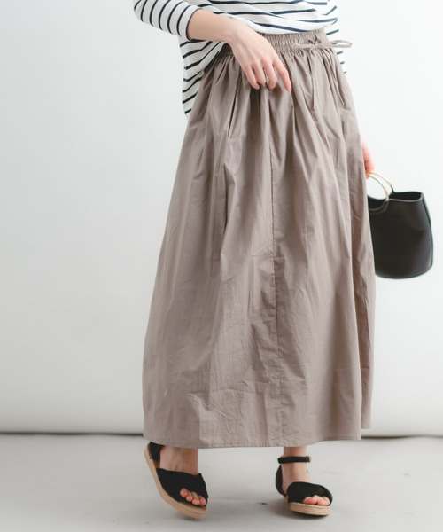 Wordtrobe（ワードトローブ）の「【wordtrobe】ポプリン たっぷりギャザーの 楽ちん ふんわりスカート（スカート・レディース・ブラック/ブラウン/マスタード/アーミー/ピンク系その他・FREE）」の19枚目の写真