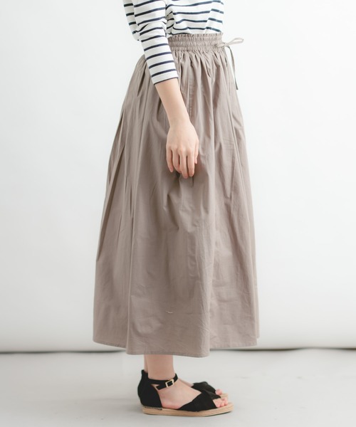 Wordtrobe（ワードトローブ）の「【wordtrobe】ポプリン たっぷりギャザーの 楽ちん ふんわりスカート（スカート・レディース・ブラック/ブラウン/マスタード/アーミー/ピンク系その他・FREE）」の21枚目の写真
