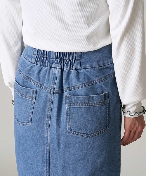 A de a.v.v（アードアー・ヴェ・ヴェ）の「［SET UP対応］センタースリットデニムスカート（スカート・レディース・ブルー・38/36）」の7枚目の写真