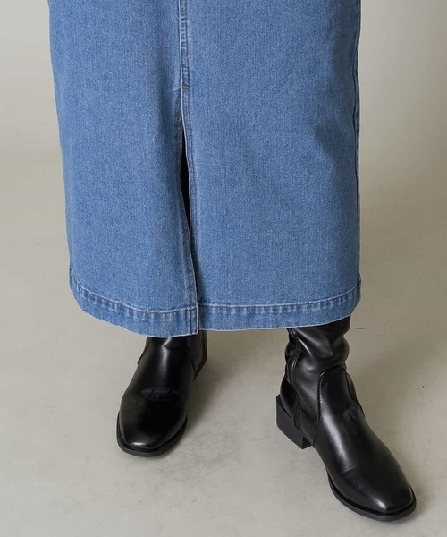 A de a.v.v（アードアー・ヴェ・ヴェ）の「［SET UP対応］センタースリットデニムスカート（スカート・レディース・ブルー・38/36）」の10枚目の写真