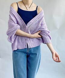 コットンニットカーディガン