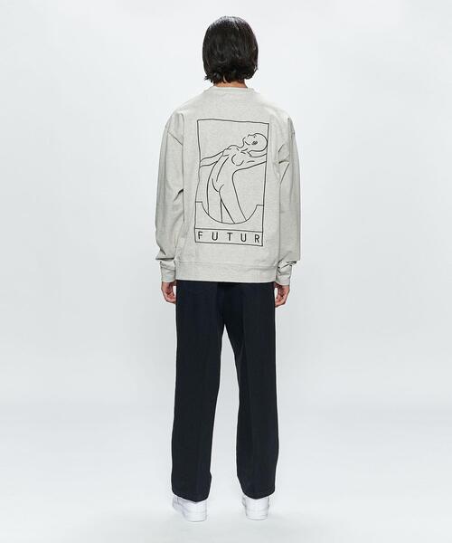 FUTUR（フューチャー）の「＜FUTUR＞ HW 01 OUTLINE CREW/スウェット（スウェット・メンズ・オレンジ/ナチュラル・M/L）」の6枚目の写真