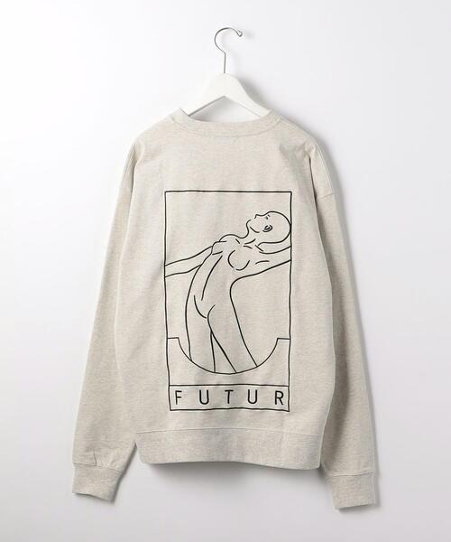 FUTUR（フューチャー）の「＜FUTUR＞ HW 01 OUTLINE CREW/スウェット（スウェット・メンズ・オレンジ/ナチュラル・M/L）」の8枚目の写真