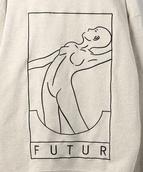 FUTUR（フューチャー）の「＜FUTUR＞ HW 01 OUTLINE CREW/スウェット（スウェット・メンズ・オレンジ/ナチュラル・M/L）」の12枚目の写真