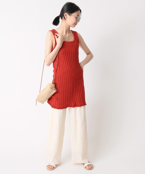 U by SPICK&SPAN(ユーバイスピックアンドスパン)の「【LEPIDOS/レピドス】 COTTON KNIT ワンピース◆(ワンピース・レディース・レッド/サックスブルー・FREE)」の16枚目の写真